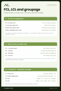 NL Logistics guide: FCL, LCL and groupage